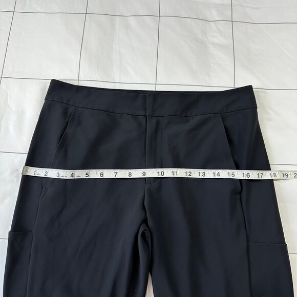 Athleta Pants Women 12 Black Stellar Trouser Modern Casual Active Sleek Athletic - Picture 8 of 12